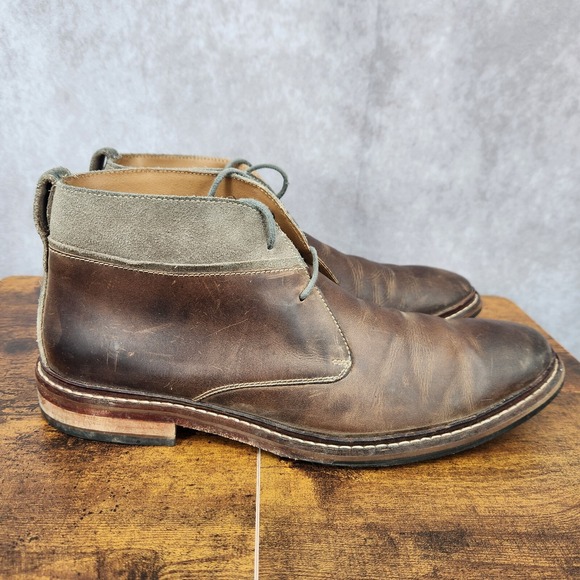 Cole Haan Chukka Boots Men 11 M Williams Welt Brown Leather Lace Up Ankle C20293 - Picture 1 of 12